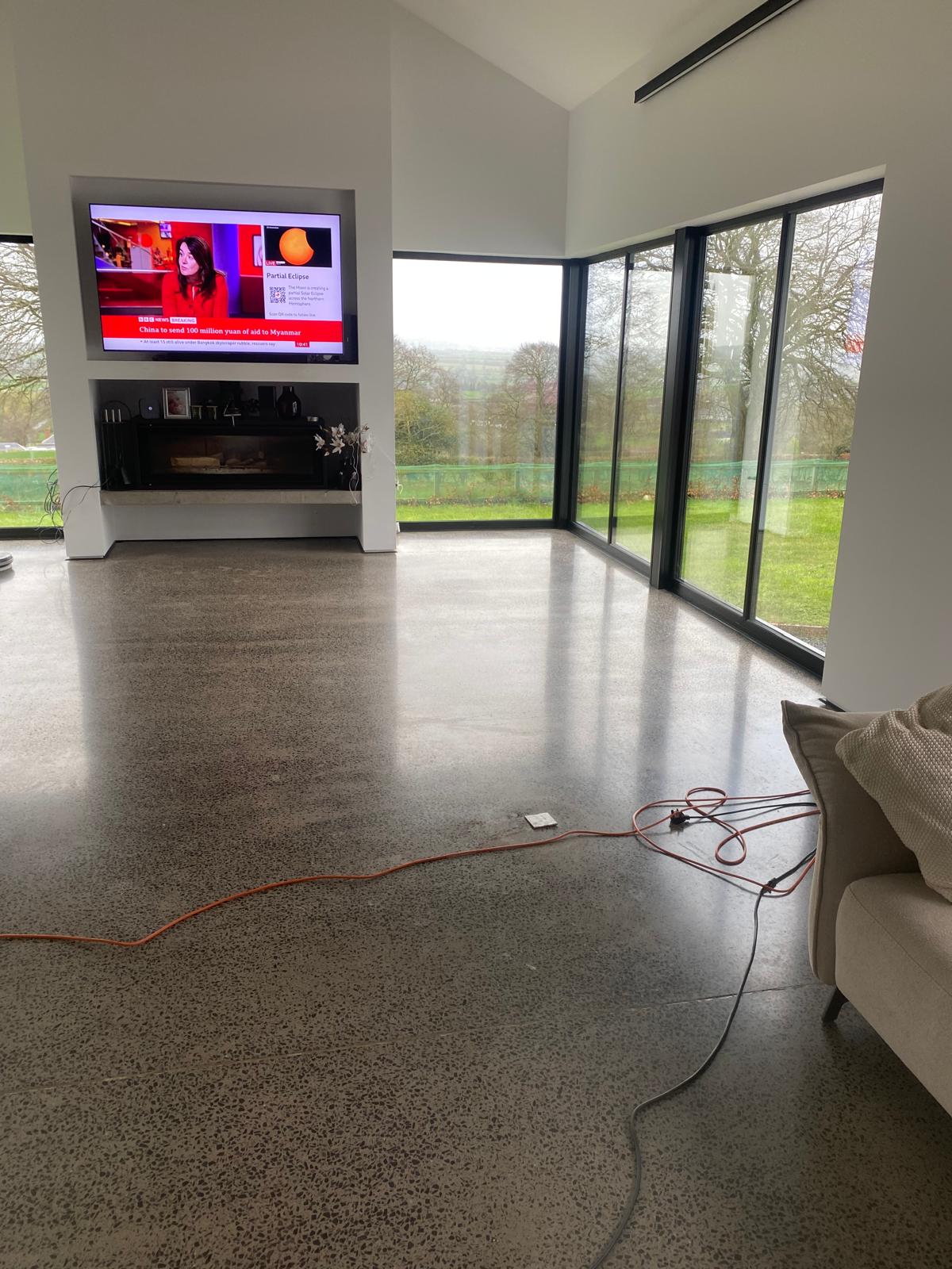 Polished hard floor in a bright local home after cleaning